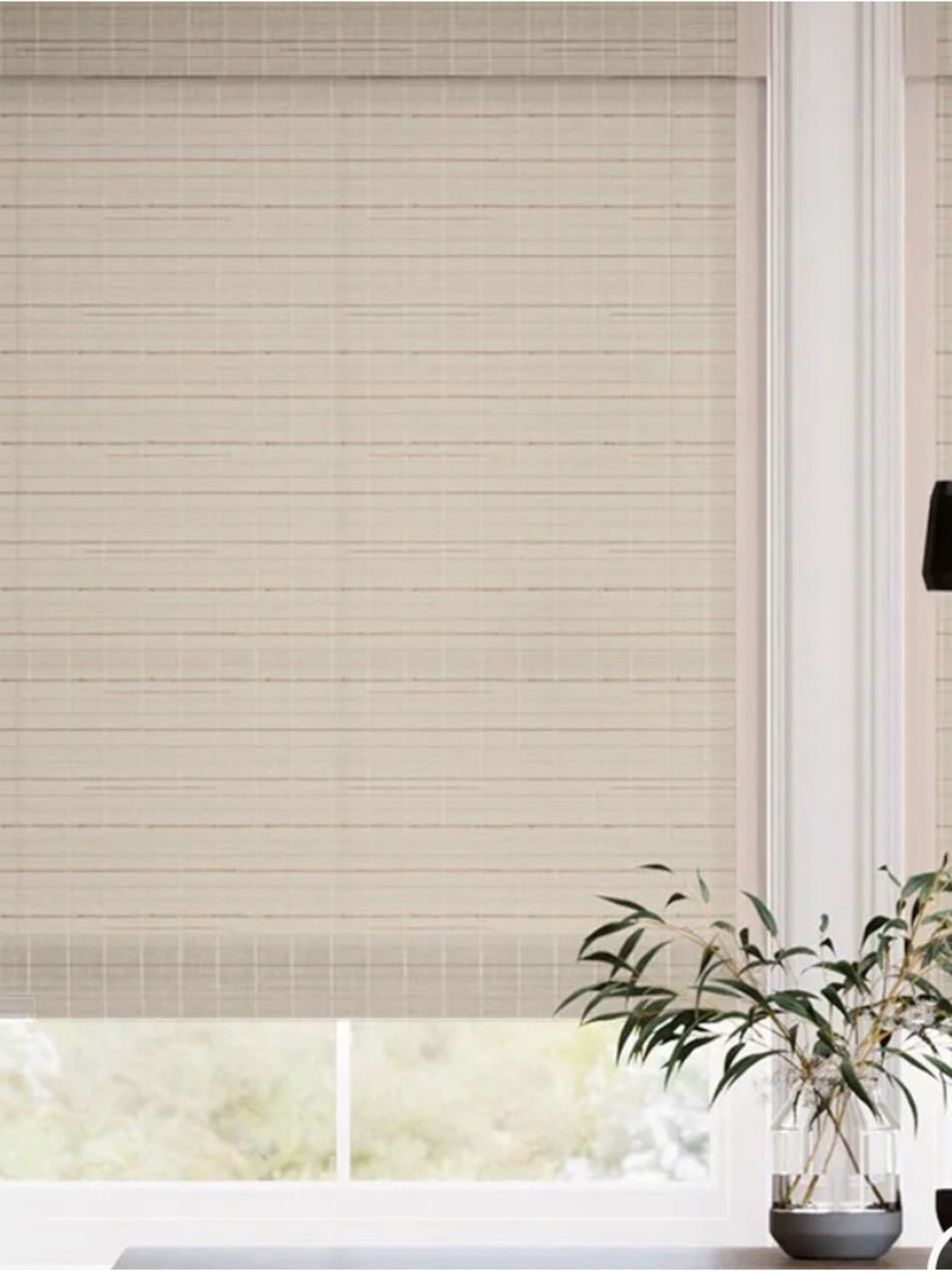 Neutral Beige Woven Window Shade - Brand Unspecified